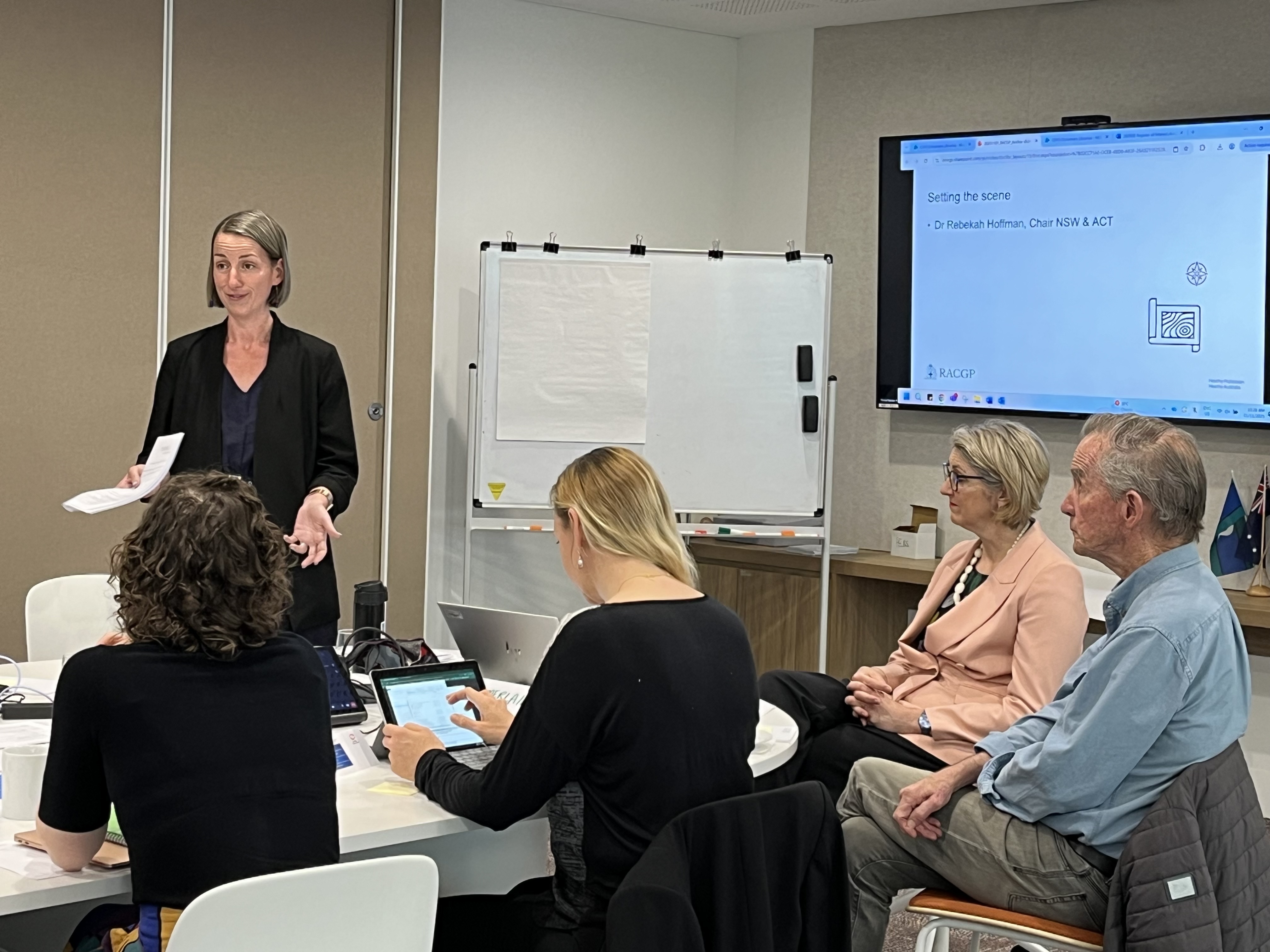 Dr Rebekah Hoffman presenting at an RACGP session